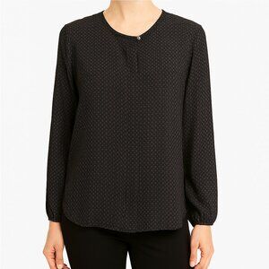 Steven Alan 100% Silk Micro Dot Button Down Blouse